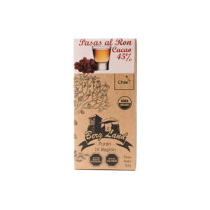 Barra chocolate orgánico pasas al ron