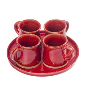 set plato y 4 tazas
