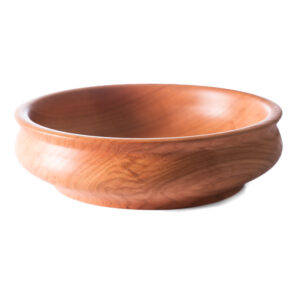 Cuenco de madera natural simple