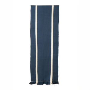 Alfombra pasillera XL azul y blanco 320x 82cm.