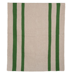 Alfombra telar L beige y verde 223x172 cm.