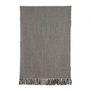 Piecera telar negro y blanco 203x118 cm.