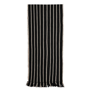 Alfombra pasillera XL negro y blanco 309x71 cm.