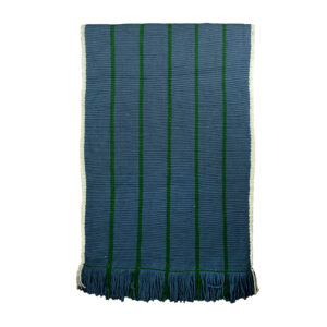 Alfombra pasillera XL azul y verde 301x71 cm.