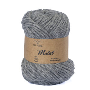 Ovillo lana Malal color gris