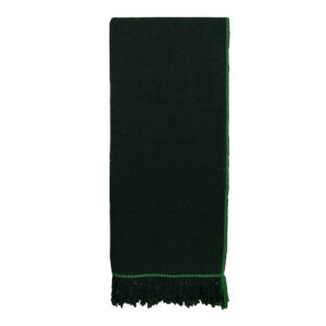 Piecera telar negro y verde 205x93 cm.